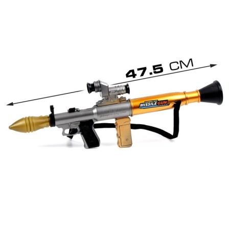 Grenade launcher "bazuka", shoots a rocket, light and sound effects-1