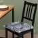 Siddle on the chair Ethel Palm Leaves 42x42 cm, 100% cotton, sarzha 190 g/m2