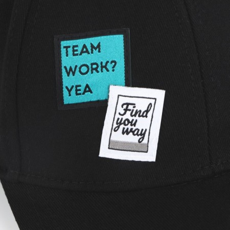 Men's cap team work, Black color, rr 56-6