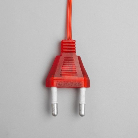 LED top for the Christmas tree "Red" 22 cm, 30 LED, wire 2 meters, 220 V, glow red glow-2