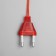 LED top for the Christmas tree "Red" 22 cm, 30 LED, wire 2 meters, 220 V, glow red glow