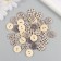 Buttons wood for creativity 2 punctures "patterns" black set 40 pcs 1.5x1.5x0.4 cm