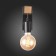 Wall lamp EVOLUCE. SL1142.401.01. Bagetti. 1x60 W, E27, 6.5x16 cm, black color, light wood