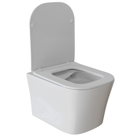 The toilet of the suspended Wave Promo, a duroplast with a microlypt, a beard, white, (l)-3