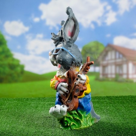 Garden figure "Bunny with glasses" 45x25cm-1