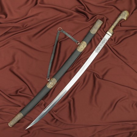 Caucasian checker, souvenir "shamil" Set-leather/brass-11