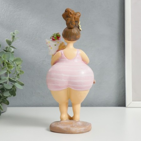Polystone souvenir "Appetizing bbw with an ice cream mug" 22x9x9.5 cm-2