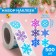 Stickers in the roll "Snowflakes", 500 pcs, 2.5 x 2.5 cm
