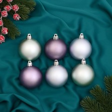 Set of balls plastic D-6 cm, 6 pcs 