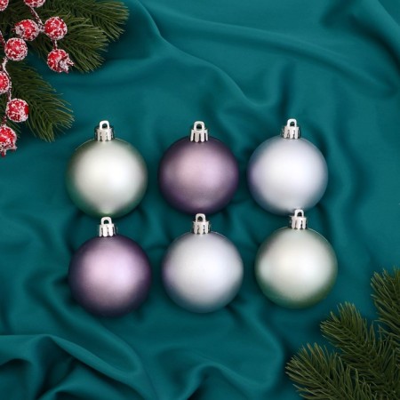 Set of balls plastic D-6 cm, 6 pcs "Elite" mix