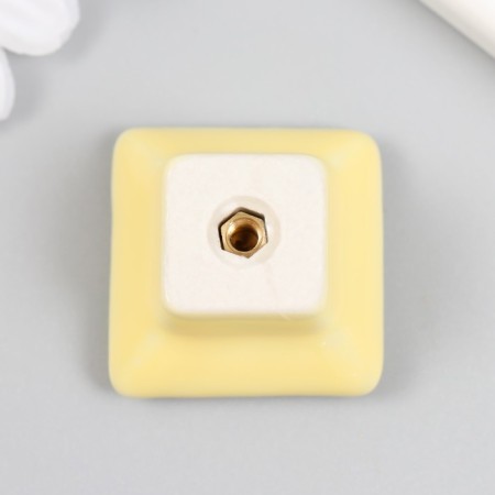 Pen for the casket ceramics, metal "Square" yellow 3.3x3.3x2.1 cm-2