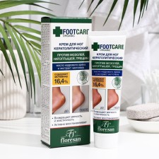 Keratolytic Foot Cream Floresan with celandine extract and cedar nut oil, against corns, masols and cracks, 100 ml