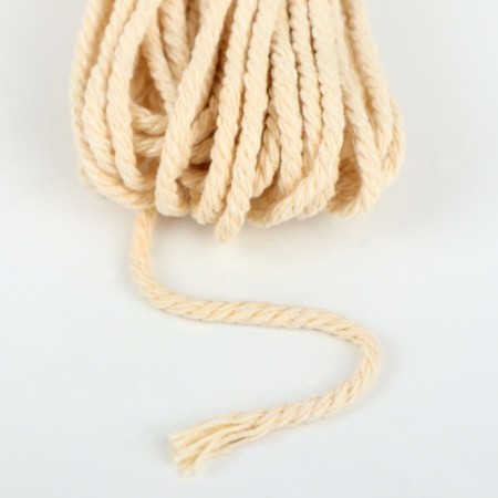 Thread for weaving, cotton, d = 2.5 mm, 10 ± 0.5 m, beige color-1