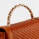 Handle for a bag, metal, with screws for fastening, 12.8 × 6.5 cm, gold/brown color