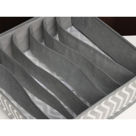 Organsiser for storing linen "Simetro", 7 departments, 32 × 32 × 10 cm, color gray color-2