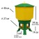Bunker feeder for poultry at 35 kg, on legs, plastic, kubic premium