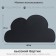 Silicone rug for a bowl "Cloud", 48 x 27 cm, black