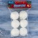 Set of balls plastic D-3.5 cm, 6 pcs "Snow Power" White