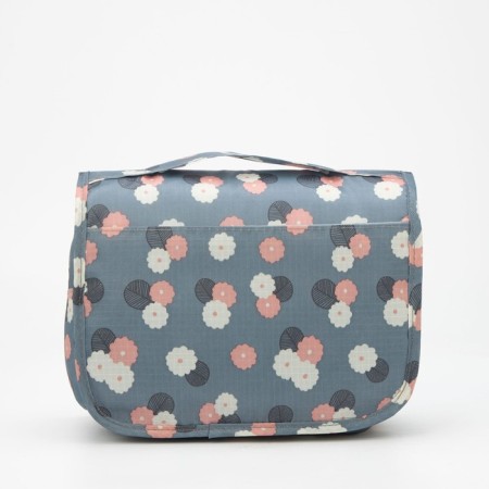 Cosmetic bag on Velcro, with hook, color gray color-1