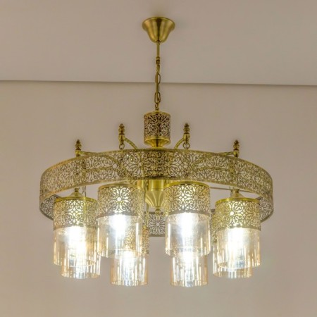 Suspended chandelier Citilux "emir" CL467183, 69x69x54 cm, 8x75W, E27, brown color-11