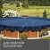Protective tent, 5 × 3 m, density 180 g/m², UV, eyelets step 1 m, blue