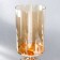 Climber metal, glass for 1 candle "mosaic" gold 52x15x15 cm