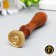 Printing for wax with a wooden handle "Crown with the letter F" 9x2.5x2.5 cm