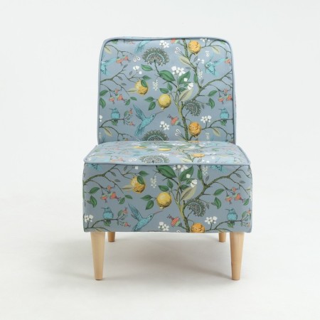 Armchair "Ado" Mikrelyur lemons, light gray-1