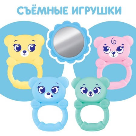 Musical developing rug "Cute animals", Russian voiceing, blue color-8
