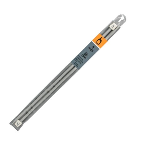 Knitting knitting straight aid 6.00 mm/35cm, plastic, 2 pcs