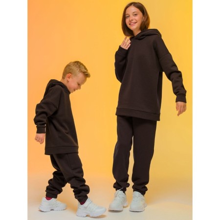Children's sweatshirt, height 146 cm, chocolate color-6