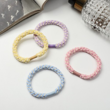 Hair elastic band "Mahrushka Sport" Weaving Diagonal, 5 cm, mix-1
