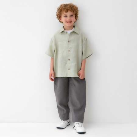 Board for the boy KAFTAN LINEN, p. 32 (110-116), green