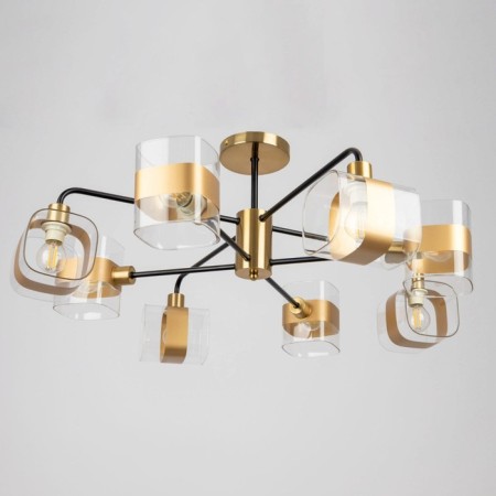 Cutilux CL140181, 76x76x31 cm, 8x60W, E14, brown color chandelier-3