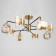 Cutilux CL140181, 76x76x31 cm, 8x60W, E14, brown color chandelier