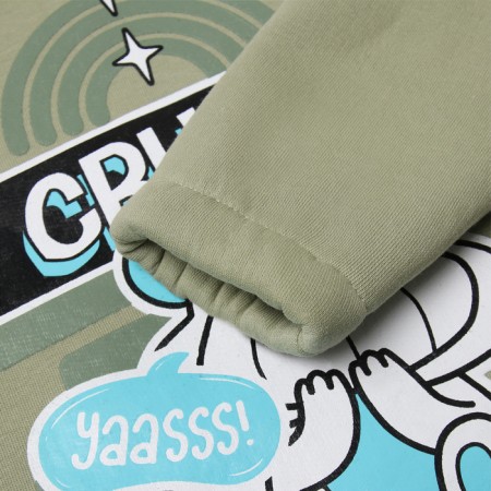 Sweatshirt (Hudy) Children's Minaku: Crush, olive color, height 116 cm-7