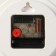 Wall -wall clocks for the kitchen "Teaker and two cups", silent, 29 x 34 cm, black, aa