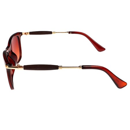 Sunglasses Wayfarer. Matte frame, metal strokes with inserts, mix, 14.5*13.5*4.5cm-4