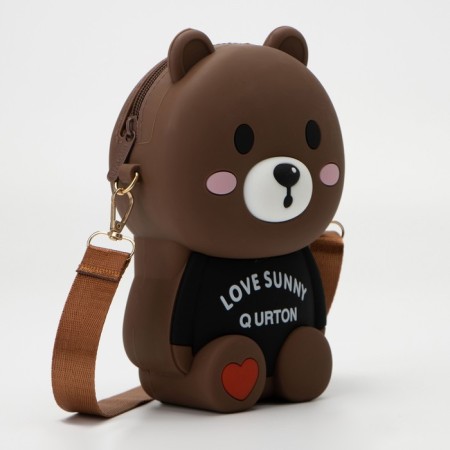 Bag's bag with lightning, brown color/black