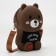 Bag's bag with lightning, brown color/black