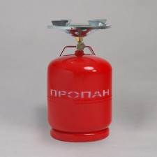Camping gas kit: cylinder 8 l, burner, empty