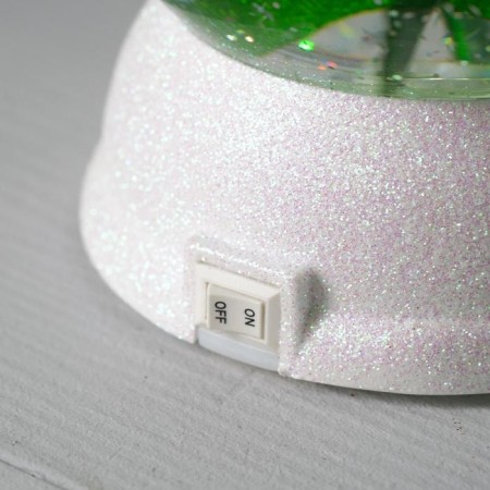 LED figure "Snow Ball with a Christmas tree" 12 × 18 × 12 cm, plastic, AAX3 batteries (not complete), glow warm white-2