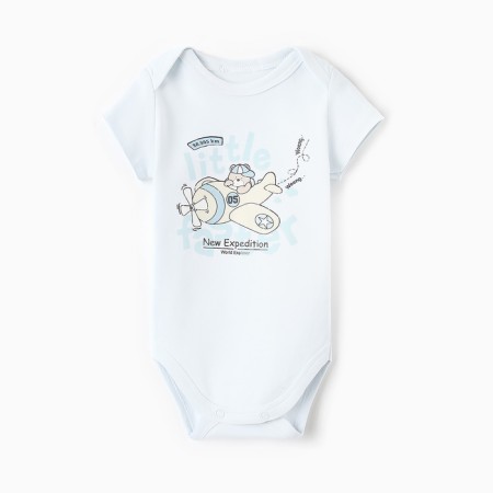Body baby with short sleeve, blue color, height 74 cm