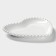 Ceramic “Heart” plate, 16.5 × 15.5 cm, white color