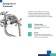 MILARDO DUPLEX DUPSB02M10 bath mixer, two-wagon, S-shaped spout 350 mm, chrome 50494