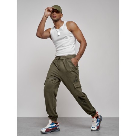 Joggers Sports Men, size 50, Khaki color-2