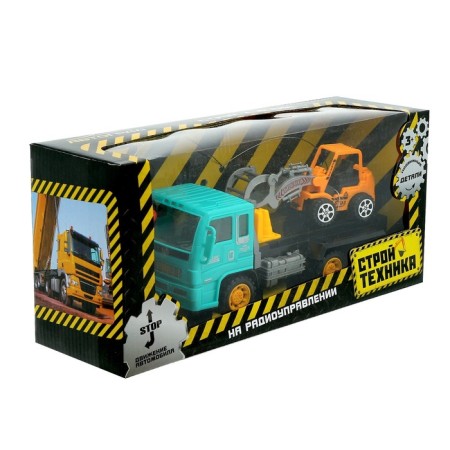 Radio -controlled “Evaciatorial” truck, with a loader, works from batteries, mix-14