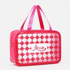 Lightning cosmetic bag, raspberry color