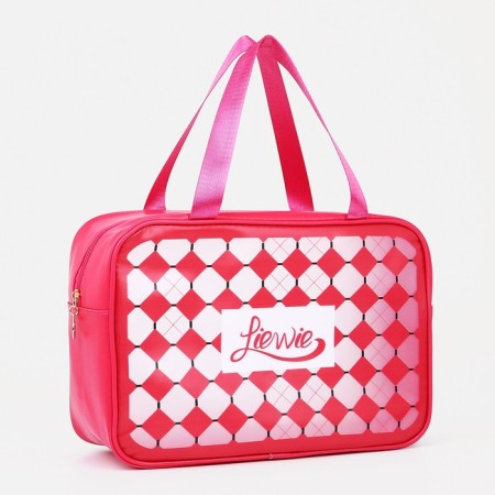 Lightning cosmetic bag, raspberry color