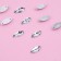 Rhound rhinestones "petal", 7 × 15 mm, 50 pcs, white color